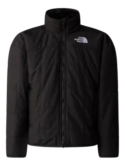 The North Face Kids logo-embroidered padded jacket - Black