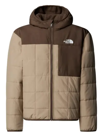 The North Face Kids reversible hooded quilted jacket - Brown
