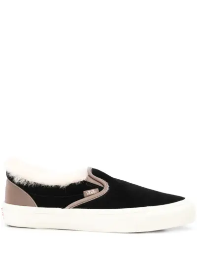 Vans shearling trim slip-on sneakers - Black