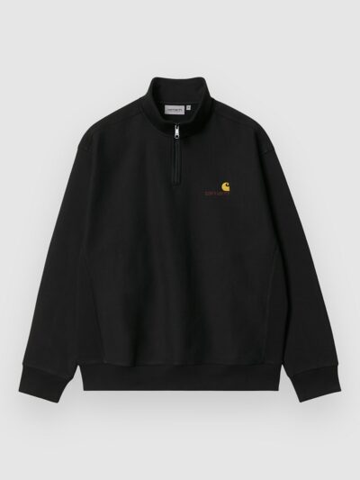Carhartt WIP Half Zip American Script Half-Zip Sweater black