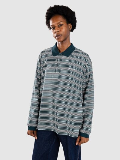 Carhartt WIP Largo Long Sleeve Polo deep lagoon