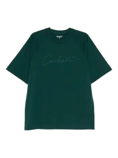 Carhartt WIP logo-embroidered T-shirt - Green