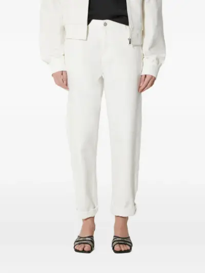 Carhartt WIP logo-label jeans - White