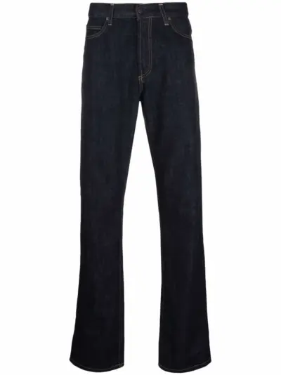 Carhartt WIP logo-patch denim jeans - Blue