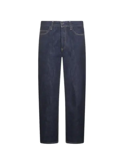 Carhartt WIP logo-patch straight-leg jeans - Blue