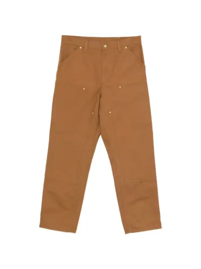 Carhartt WIP logo-patch trousers - Brown