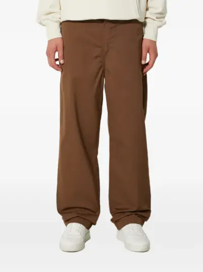 Carhartt WIP logo-patch trousers - Brown