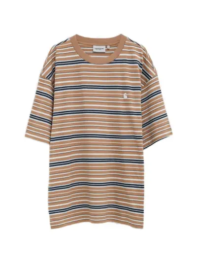 Carhartt WIP striped logo t-shirt - Neutrals