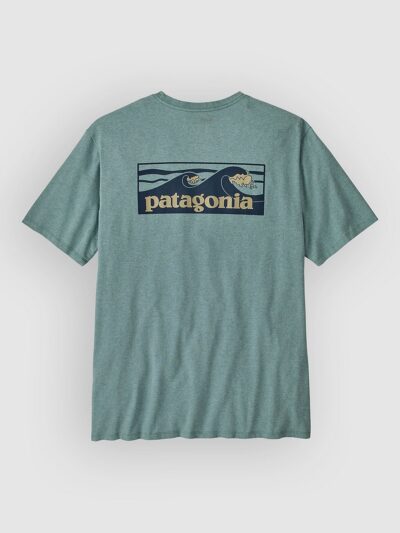 Patagonia Boardshort Logo Pocket Responsibili T-Shirt blue sage