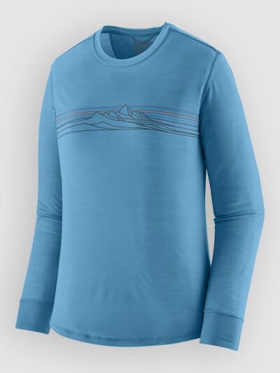 Patagonia Cap Cool Merino Blend Graphic Longsleeve Lyc shore blue