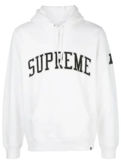 Supreme Raiders 47 logo-print hoodie - White