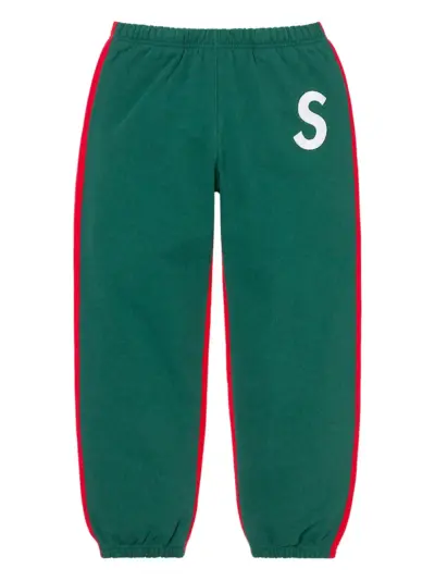 Supreme S logo track pants - Green