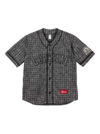 Supreme boucle baseball shirt - Black