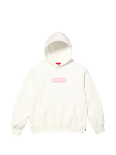 Supreme box-logo hoodie - White