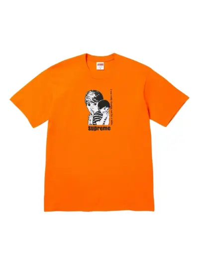 Supreme graphic-print T-shirt - Orange