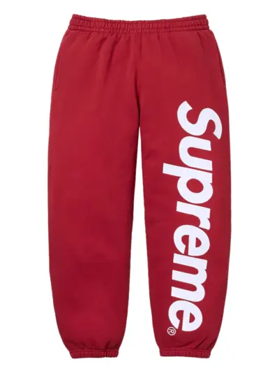 Supreme logo appliqué track pants - Red