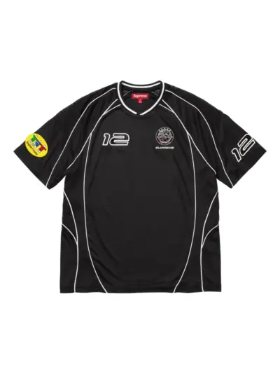 Supreme piping soccer T-shirt - Black