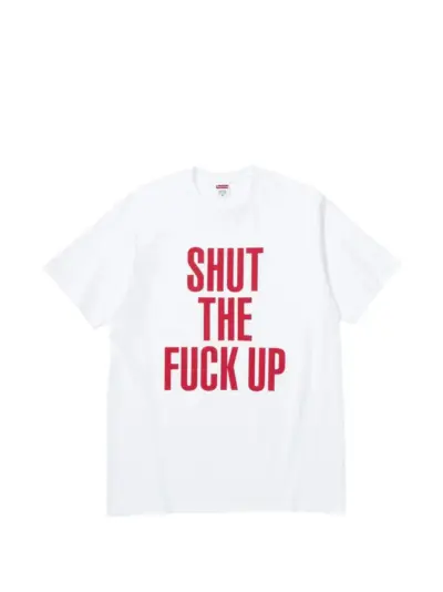 Supreme shut up graphic T-shirt - White