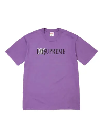 Supreme skull logo T-shirt - Purple