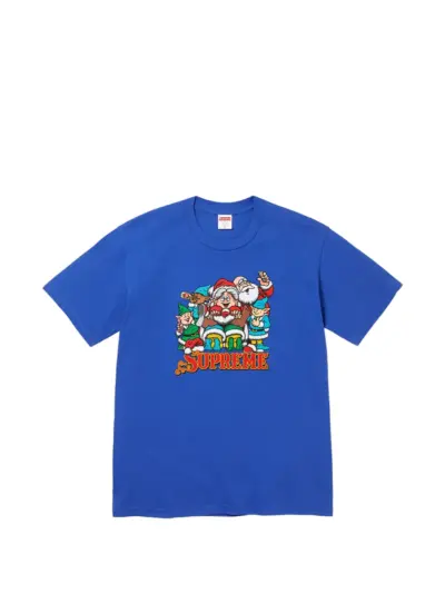 Supreme x Sean Cliver Naughty graphic-print T-shirt - Blue