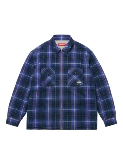 Supreme zip-fastening shirt jacket - Blue