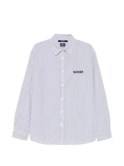 Ksubi striped signature long-sleeved shirt - White