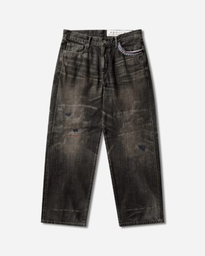 NEIGHBORHOOD Men s Savage Denim DP Wide Pants Black