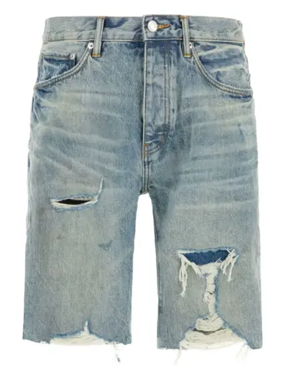 Purple Brand distressed denim shorts - Blue