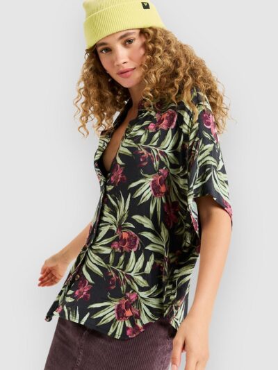 Roxy Beachy Nostalgia Crinkle Shirt phantm wnd swpt flrl crin