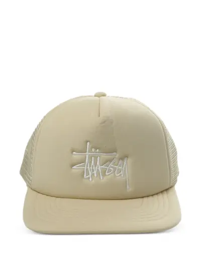 Stüssy Basic embroidered trucker cap hat - Neutrals