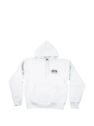 Stüssy drawstring hoodie - White
