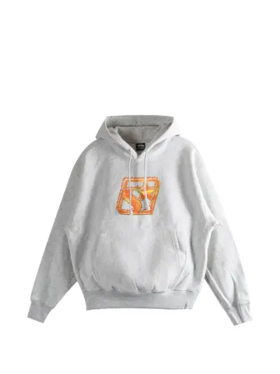 Stüssy graphic-print hoodie - Grey