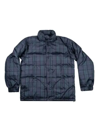 Stüssy plaid puffer shirt jacket - Blue