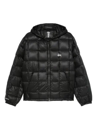 Stüssy quilted hooded jacket - Black