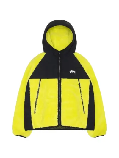 Stüssy sherpa hooded jacket - Yellow